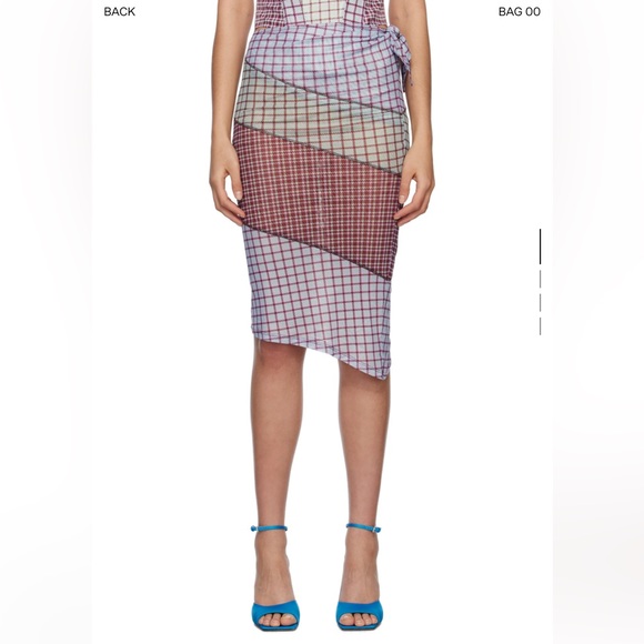 Miaou new w/tags “Jewett” print skirt in Bristol plaid. Size S self tie at side. - Picture 4 of 7